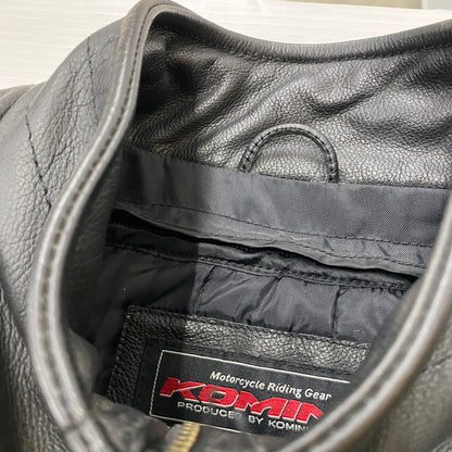 【中古品】【メンズ】 KOMINE コミネ LEATHER RIDERS JACKET レザー ライダース ジャケット アウター 145-260427-ks-12-tei サイズ：L カラー：ブラック 万代Net店