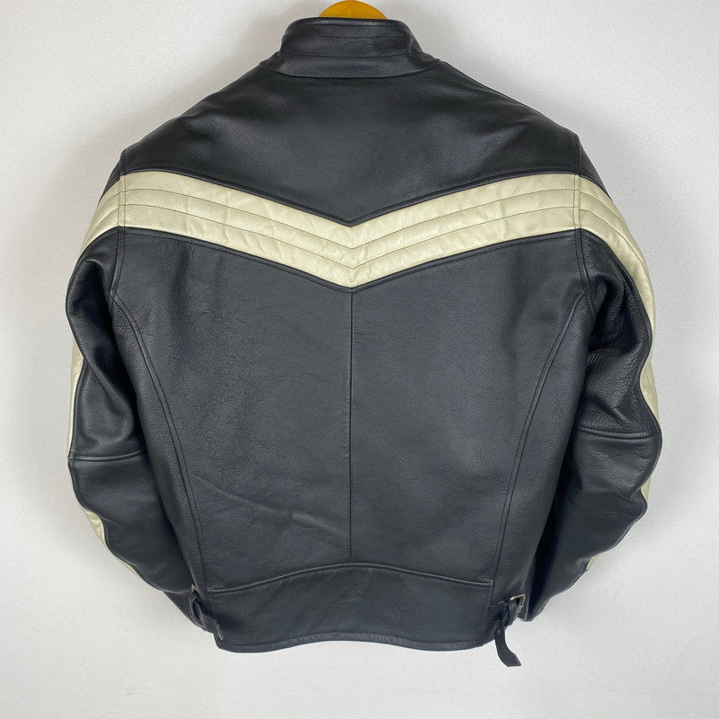 【中古品】【メンズ】 KOMINE コミネ LEATHER RIDERS JACKET レザー ライダース ジャケット アウター 145-260427-ks-12-tei サイズ：L カラー：ブラック 万代Net店