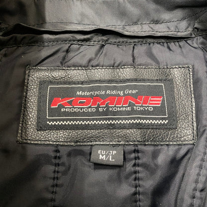 【中古品】【メンズ】 KOMINE コミネ LEATHER RIDERS JACKET レザー ライダース ジャケット アウター 145-260427-ks-12-tei サイズ：L カラー：ブラック 万代Net店