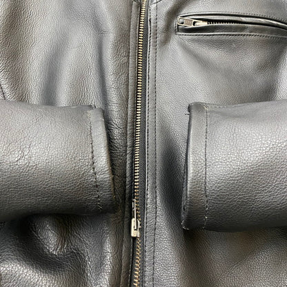 【中古品】【メンズ】 KOMINE コミネ LEATHER RIDERS JACKET レザー ライダース ジャケット アウター 145-260427-ks-12-tei サイズ：L カラー：ブラック 万代Net店