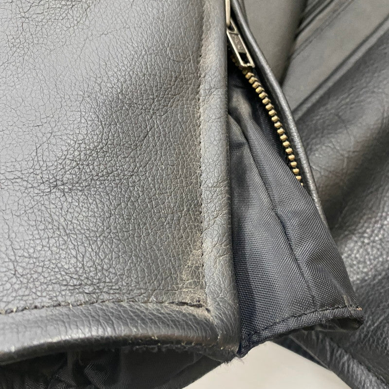 【中古品】【メンズ】 KOMINE コミネ LEATHER RIDERS JACKET レザー ライダース ジャケット アウター 145-260427-ks-12-tei サイズ：L カラー：ブラック 万代Net店