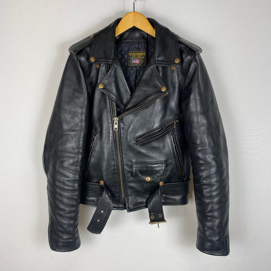 【中古品】【メンズ】 VANSON バンソン C2 RIDERS JACKET シーツー ライダースジャケット アウター USA製 145-260427-ks-13-tei サイズ：36 カラー：ブラック 万代Net店