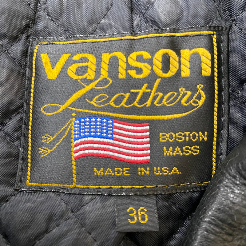 【中古品】【メンズ】 VANSON バンソン C2 RIDERS JACKET シーツー ライダースジャケット アウター USA製 145-260427-ks-13-tei サイズ：36 カラー：ブラック 万代Net店