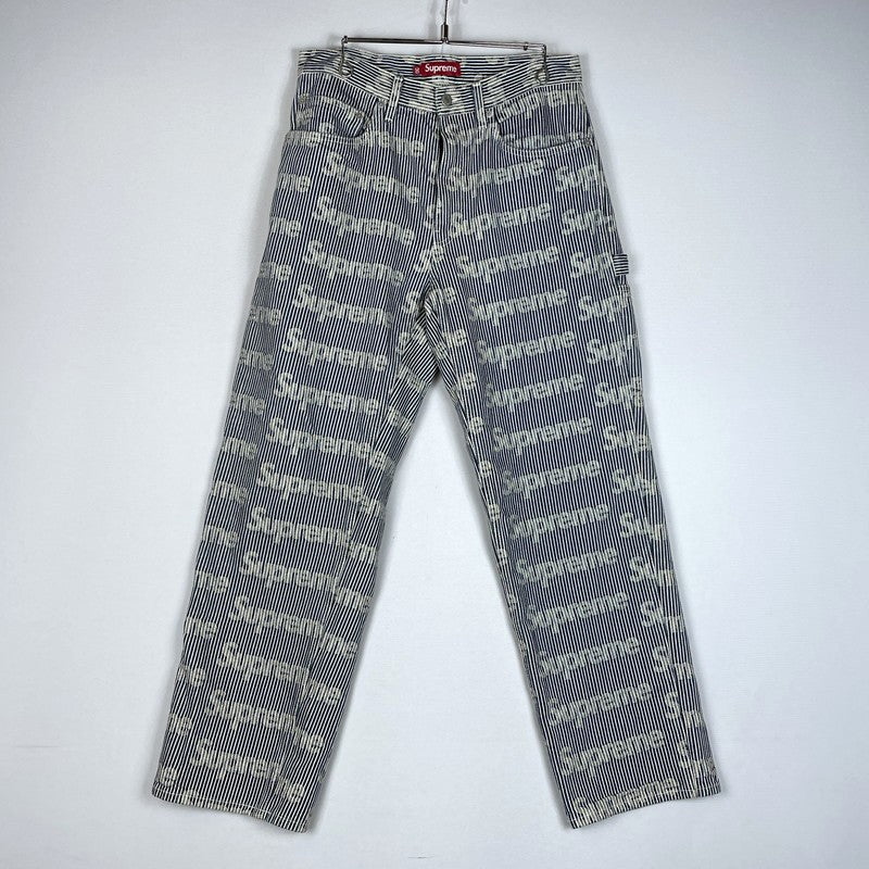 【中古品】【メンズ】 Supreme シュプリーム 24SS DENIM PAINTER PANT デニム ペインター パンツ ボトムス 149-260502-yo-05-fuzh サイズ：30 カラー：ストライプ 万代Net店