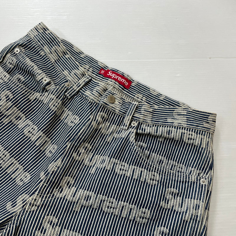 【中古品】【メンズ】 Supreme シュプリーム 24SS DENIM PAINTER PANT デニム ペインター パンツ ボトムス 149-260502-yo-05-fuzh サイズ：30 カラー：ストライプ 万代Net店