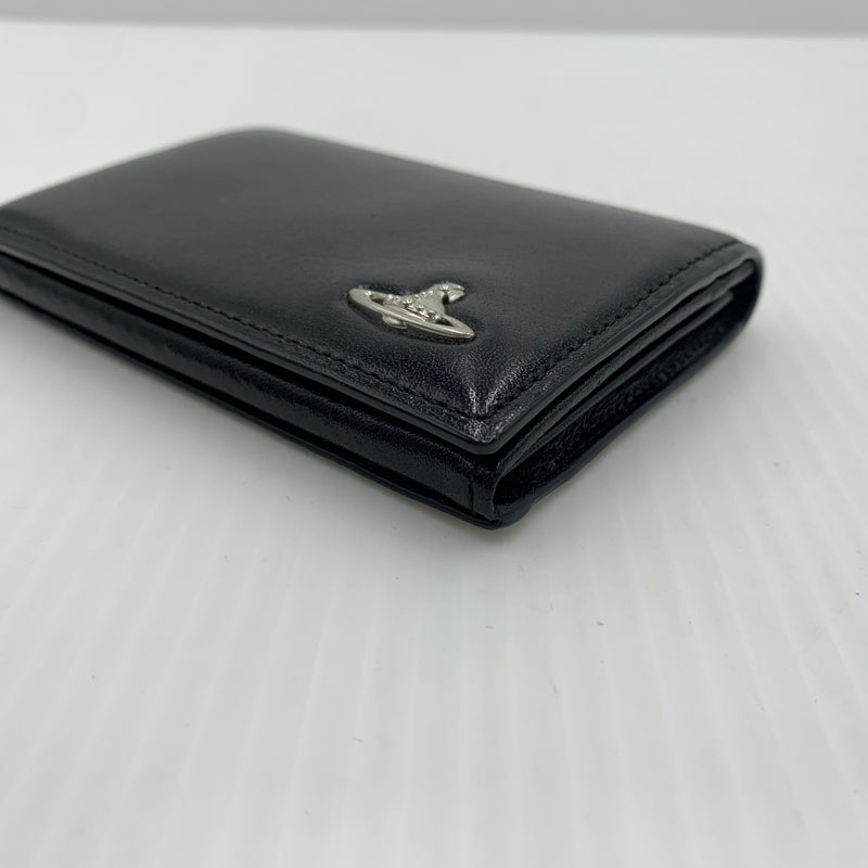 【中古品】【メンズ】 Vivienne Westwood ヴィヴィアン・ウエストウッド LEATHER CARD CASE レザー カードケース 財布 二つ折り 208-260712-ko-06-tei カラー：ブラック 万代Net店