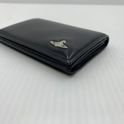 【中古品】【メンズ】 Vivienne Westwood ヴィヴィアン・ウエストウッド LEATHER CARD CASE レザー カードケース 財布 二つ折り 208-260712-ko-06-tei カラー：ブラック 万代Net店