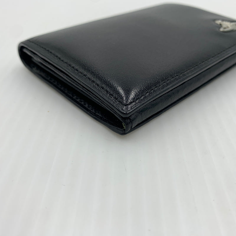 【中古品】【メンズ】 Vivienne Westwood ヴィヴィアン・ウエストウッド LEATHER CARD CASE レザー カードケース 財布 二つ折り 208-260712-ko-06-tei カラー：ブラック 万代Net店