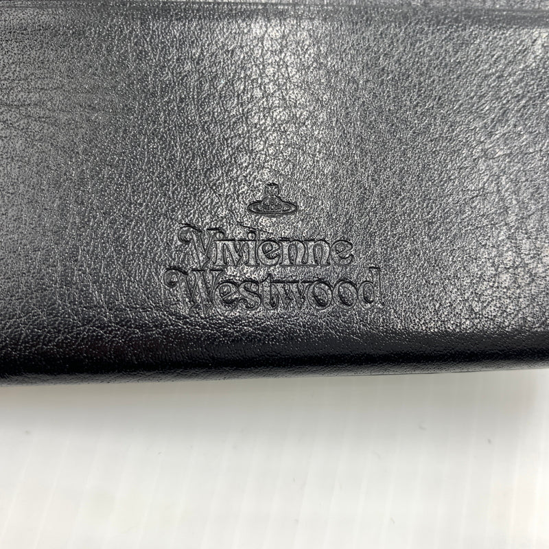 【中古品】【メンズ】 Vivienne Westwood ヴィヴィアン・ウエストウッド LEATHER CARD CASE レザー カードケース 財布 二つ折り 208-260712-ko-06-tei カラー：ブラック 万代Net店