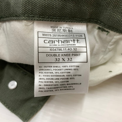 【中古品】【メンズ】 Carhartt WIP カーハートワークインプログレス DOUBLE KNEE PANT I034796 ダブルニー パンツ ボトムス ワークパンツ 156-260429-ko-19-tei サイズ：32 カラー：モスグリーン 万代Net店