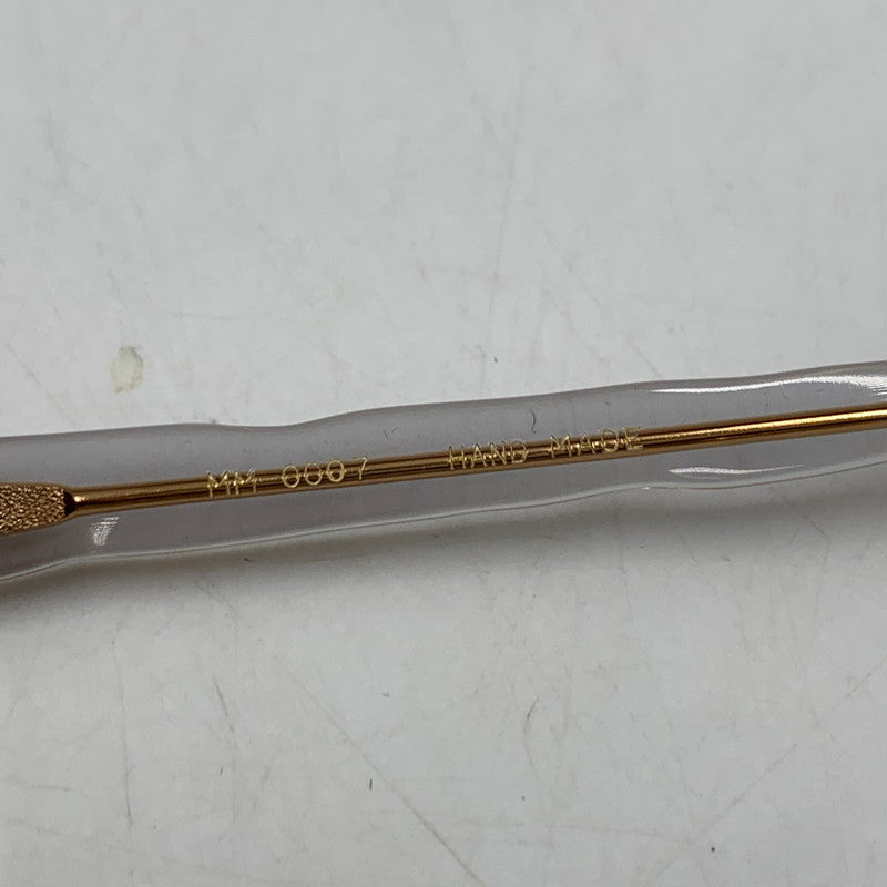 【中古品】【メンズ】 MASAHIRO MARUYAMA マサヒロ マルヤマ HAND MADE SUNGLASSES MM-0007 ハンドメイド サングラス アイウェア アクセサリー 203-260503-ko-05-tei サイズ：約51□23-145 カラー：クリアグレー/ゴールド 万代Net店