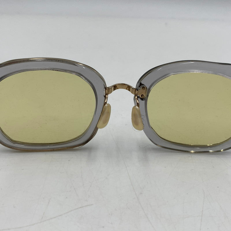 【中古品】【メンズ】 MASAHIRO MARUYAMA マサヒロ マルヤマ HAND MADE SUNGLASSES MM-0007 ハンドメイド サングラス アイウェア アクセサリー 203-260503-ko-05-tei サイズ：約51□23-145 カラー：クリアグレー/ゴールド 万代Net店