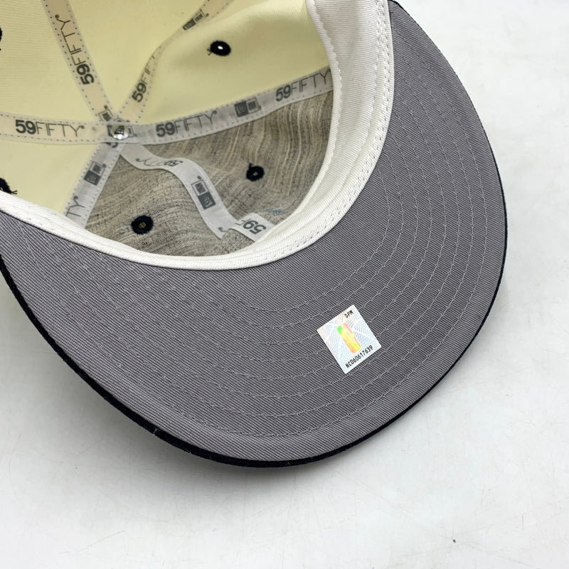 【中古品】【メンズ】 NEW ERA ニューエラ × the Apartment ジ アパートメント 別注 コラボ NEW YORK KNICKS SOFT BUCKRAM FITTED CAP ニューヨーク ニックス ソフトバックラム フィットキャップ 帽子 185-260624-ko-15-tei サイズ：7 1/2 カラー：アイボリー 万代Net店