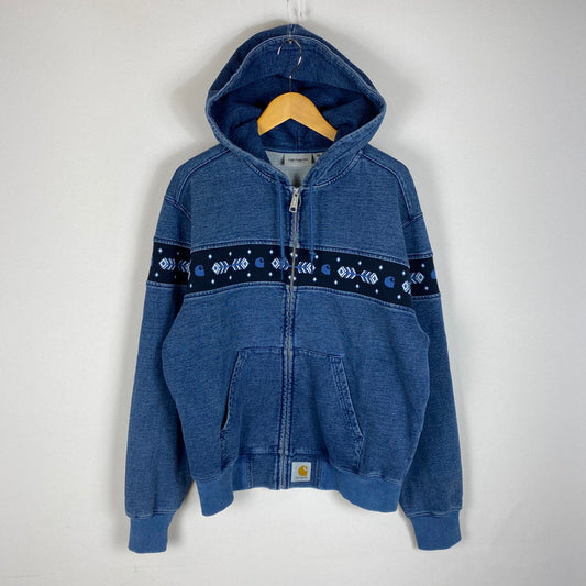 【中古品】【メンズ】 Carhartt WIP カーハート ワークインプログレス HOODED SOUTHWEST SWEATSHIRT A261018 フーデッド サウスウェスト スウェット トップス フルジップパーカー 142-260501-ks-17-tei サイズ：S カラー：インディゴ 万代Net店