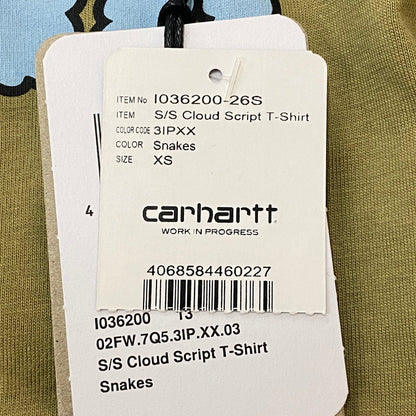 【中古品】【メンズ】 Carhartt WIP カーハート ワークインプログレス S/S CLOUD SCRIPT T-SHIRT IO036200 ショートスリーブ クラウド スクリプト Tシャツ 半袖 トップス 145-260501-ks-04-tei サイズ：XS カラー：Snakes 万代Net店