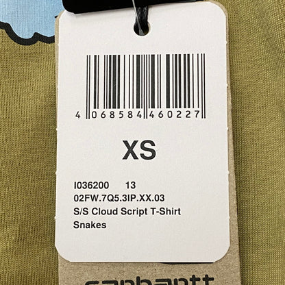 【中古品】【メンズ】 Carhartt WIP カーハート ワークインプログレス S/S CLOUD SCRIPT T-SHIRT IO036200 ショートスリーブ クラウド スクリプト Tシャツ 半袖 トップス 145-260501-ks-04-tei サイズ：XS カラー：Snakes 万代Net店