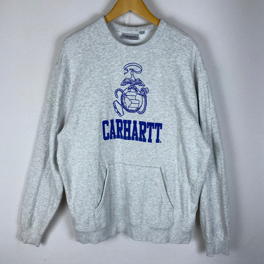 【中古品】【メンズ】 Carhartt WIP カーハート ワークインプログレス POND CORPS SWEAT IO36371 ポンドコープス スウェット トップス トレーナー 145-260501-ks-08-tei サイズ：S カラー：グレー 万代Net店