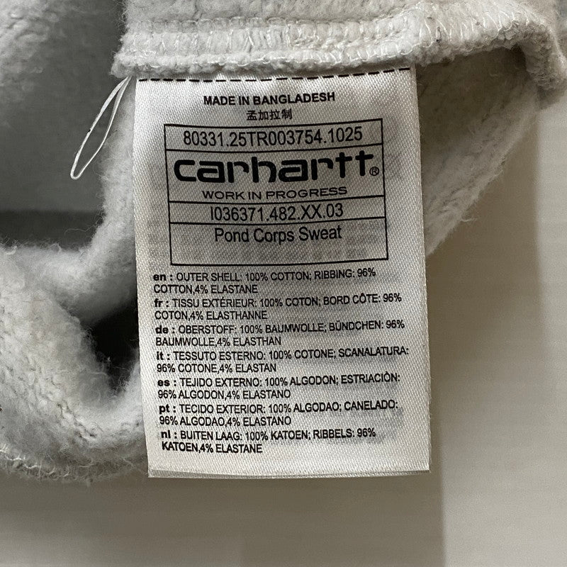 【中古品】【メンズ】 Carhartt WIP カーハート ワークインプログレス POND CORPS SWEAT IO36371 ポンドコープス スウェット トップス トレーナー 145-260501-ks-08-tei サイズ：S カラー：グレー 万代Net店
