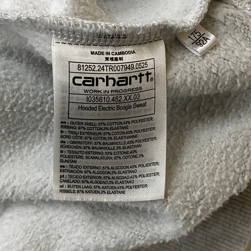 【中古品】【メンズ】 Carhartt WIP カーハート ワークインプログレス HOODED ELECTRIC BOOGIE SWEAT IO35610 フーデッド エレクトリック ブギー スウェット トップス プルオーバーパーカー 145-260501-ks-15-tei サイズ：M カラー：グレー 万代Net店