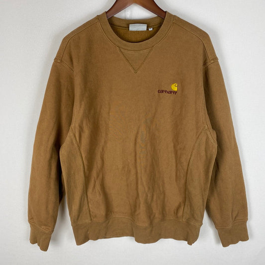 【中古品】【メンズ】 Carhartt WIP カーハート ワークインプログレス AMERICAN SCRIPT SWEAT IO25475 アメリカン スクリプト スウェット トップス トレーナー 145-260501-ks-09-tei サイズ：S カラー：ブラウン 万代Net店