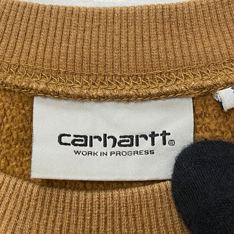 【中古品】【メンズ】 Carhartt WIP カーハート ワークインプログレス AMERICAN SCRIPT SWEAT IO25475 アメリカン スクリプト スウェット トップス トレーナー 145-260501-ks-09-fuzh サイズ：S カラー：ブラウン 万代Net店