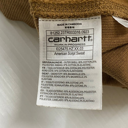 【中古品】【メンズ】 Carhartt WIP カーハート ワークインプログレス AMERICAN SCRIPT SWEAT IO25475 アメリカン スクリプト スウェット トップス トレーナー 145-260501-ks-09-fuzh サイズ：S カラー：ブラウン 万代Net店