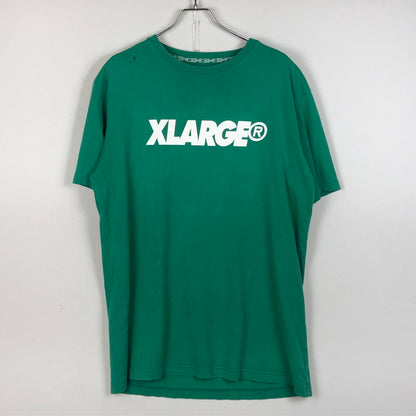 【中古品】【メンズ】 X-LARGE エックストラ ラージ LOGO S/S TEE ロゴ ショートスリーブ Ｔシャツ 半袖 トップス 142-260702-sa-13-tei サイズ：L カラー：グリーン 万代Net店