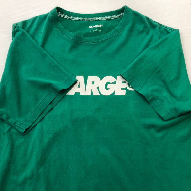 【中古品】【メンズ】 X-LARGE エックストラ ラージ LOGO S/S TEE ロゴ ショートスリーブ Ｔシャツ 半袖 トップス 142-260702-sa-13-tei サイズ：L カラー：グリーン 万代Net店