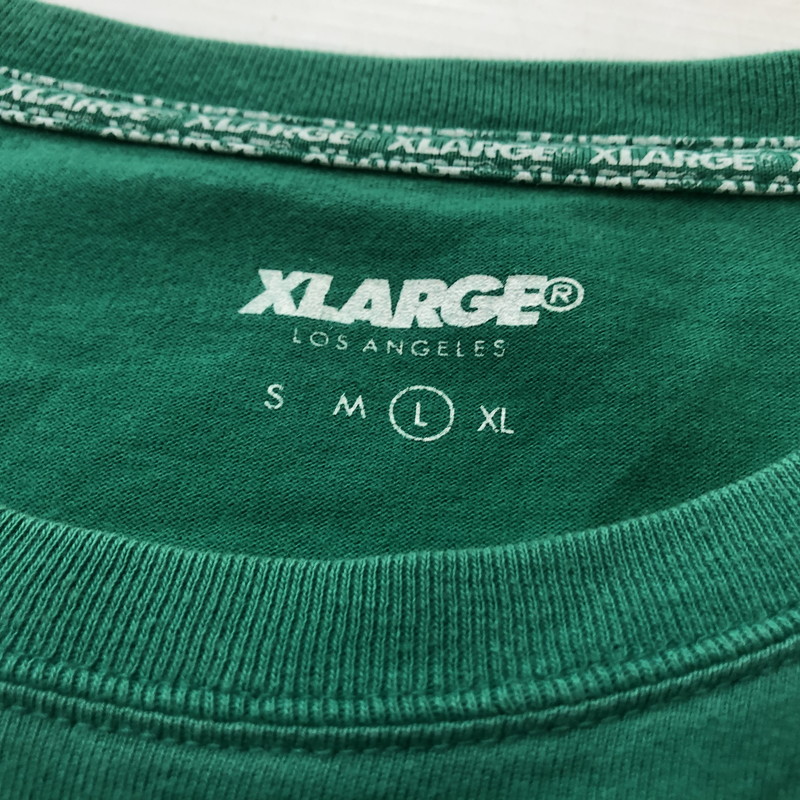 【中古品】【メンズ】 X-LARGE エックストラ ラージ LOGO S/S TEE ロゴ ショートスリーブ Ｔシャツ 半袖 トップス 142-260702-sa-13-tei サイズ：L カラー：グリーン 万代Net店