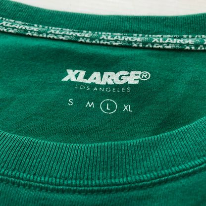 【中古品】【メンズ】 X-LARGE エックストラ ラージ LOGO S/S TEE ロゴ ショートスリーブ Ｔシャツ 半袖 トップス 142-260702-sa-13-tei サイズ：L カラー：グリーン 万代Net店