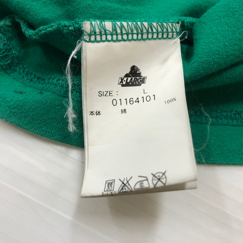【中古品】【メンズ】 X-LARGE エックストラ ラージ LOGO S/S TEE ロゴ ショートスリーブ Ｔシャツ 半袖 トップス 142-260702-sa-13-tei サイズ：L カラー：グリーン 万代Net店