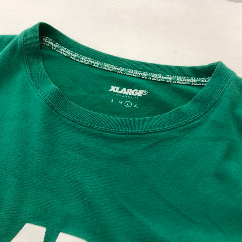 【中古品】【メンズ】 X-LARGE エックストラ ラージ LOGO S/S TEE ロゴ ショートスリーブ Ｔシャツ 半袖 トップス 142-260702-sa-13-tei サイズ：L カラー：グリーン 万代Net店