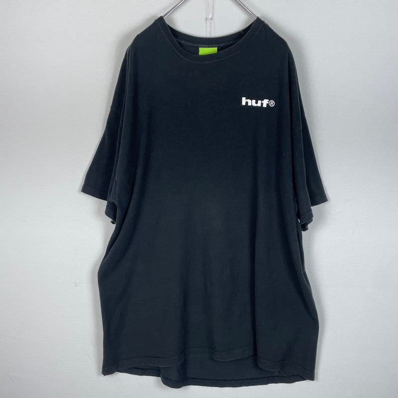 【中古品】【メンズ】 HUF ハフ BACK PRINT S/S TEE バック プリント ショートスリーブ Ｔシャツ 半袖 トップス 142-260618-sa-22-tei サイズ：XXL カラー：ブラック 万代Net店