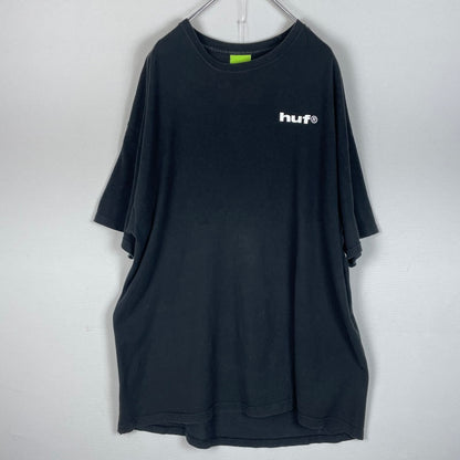【中古品】【メンズ】 HUF ハフ BACK PRINT S/S TEE バック プリント ショートスリーブ Ｔシャツ 半袖 トップス 142-260618-sa-22-tei サイズ：XXL カラー：ブラック 万代Net店