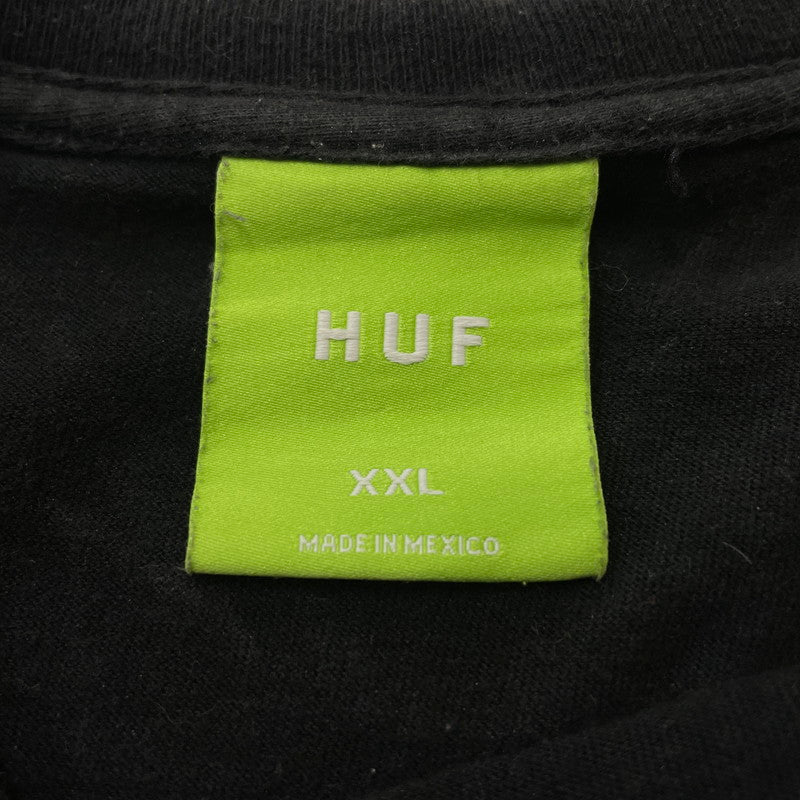 【中古品】【メンズ】 HUF ハフ BACK PRINT S/S TEE バック プリント ショートスリーブ Ｔシャツ 半袖 トップス 142-260618-sa-22-tei サイズ：XXL カラー：ブラック 万代Net店
