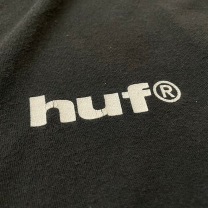【中古品】【メンズ】 HUF ハフ BACK PRINT S/S TEE バック プリント ショートスリーブ Ｔシャツ 半袖 トップス 142-260618-sa-22-tei サイズ：XXL カラー：ブラック 万代Net店