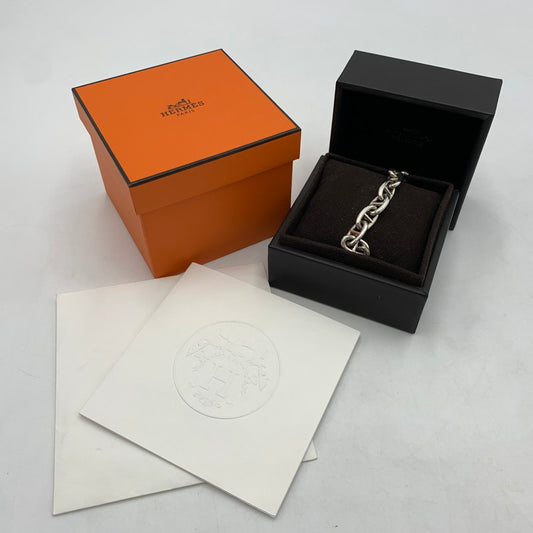 【中古品】【メンズ】 HERMES エルメス シェーヌダンクル ブレスレット MM 17コマ アクセサリー 182-260502-ko-01-tei サイズ：重さ約：58g カラー：シルバー 万代Net店