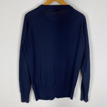【中古品】【メンズ】 JOHN SMEDLEY ジョンスメドレー WOOL KNIT CARDIGAN ウール ニット カーディガン 長袖 トップス 141-260501-ks-20-tei サイズ：S カラー：ネイビー 万代Net店
