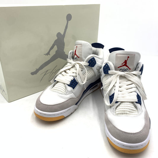 【中古品】【メンズ】 NIKE ナイキ SB AIR JORDAN 4 RETRO SP "SUMMIT WHITE NAVY" DR5415-100 エアジョーダン4 レトロ スニーカー 靴 160-260618-ko-02-tei サイズ：28cm カラー：ホワイトネイビー 万代Net店