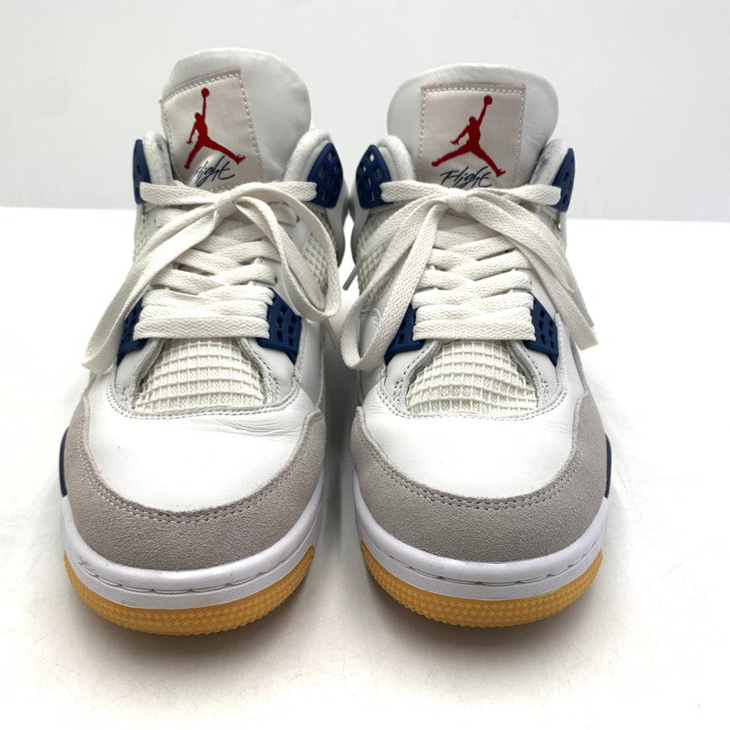 【中古品】【メンズ】 NIKE ナイキ SB AIR JORDAN 4 RETRO SP "SUMMIT WHITE NAVY" DR5415-100 エアジョーダン4 レトロ スニーカー 靴 160-260618-ko-02-tei サイズ：28cm カラー：ホワイトネイビー 万代Net店