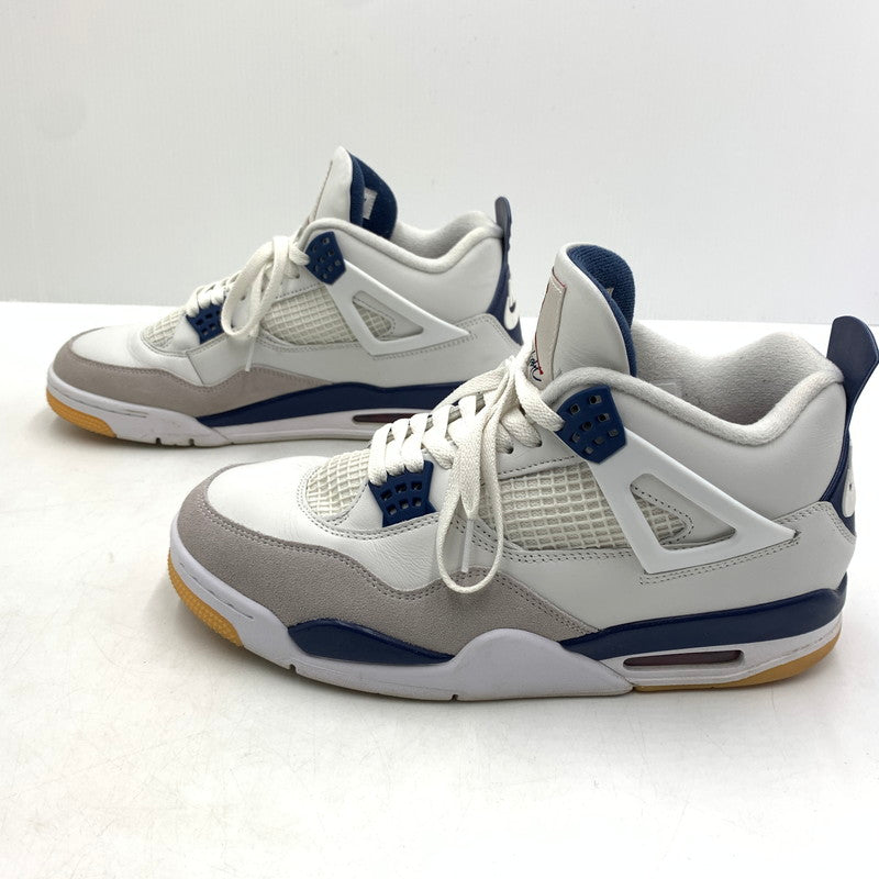 【中古品】【メンズ】 NIKE ナイキ SB AIR JORDAN 4 RETRO SP "SUMMIT WHITE NAVY" DR5415-100 エアジョーダン4 レトロ スニーカー 靴 160-260618-ko-02-tei サイズ：28cm カラー：ホワイトネイビー 万代Net店