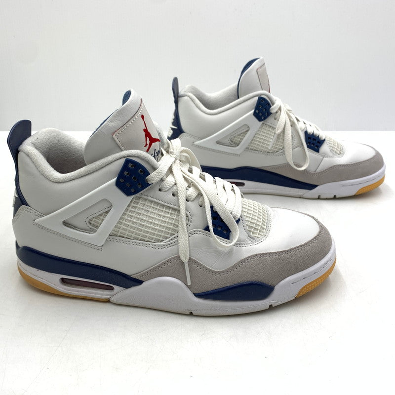 【中古品】【メンズ】 NIKE ナイキ SB AIR JORDAN 4 RETRO SP "SUMMIT WHITE NAVY" DR5415-100 エアジョーダン4 レトロ スニーカー 靴 160-260618-ko-02-tei サイズ：28cm カラー：ホワイトネイビー 万代Net店