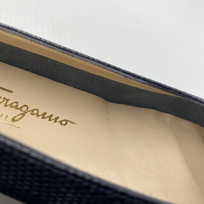 【中古品】【レディース】 SALVATORE FERRAGAMO サルヴァトーレ フェラガモ VARA ヴァラ 靴 パンプス 183-260819-sa-16-teih サイズ：5 1/2 カラー：ネイビー系 万代Net店