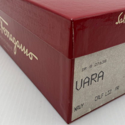 【中古品】【レディース】 SALVATORE FERRAGAMO サルヴァトーレ フェラガモ VARA ヴァラ 靴 パンプス 183-260819-sa-16-teih サイズ：5 1/2 カラー：ネイビー系 万代Net店