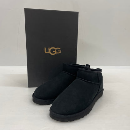 【中古品】【メンズ】 UGG アグ M CLASSIC ULTRA MINI 1137391 CLASSIC ウルトラ ミニ ムートン ブーツ 靴 164-261014-yo-29-teih サイズ：27cm カラー：ブラック 万代Net店