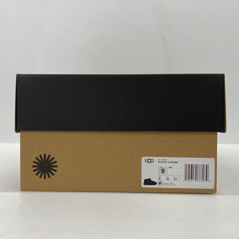 【中古品】【メンズ】 UGG アグ M CLASSIC ULTRA MINI 1137391 CLASSIC ウルトラ ミニ ムートン ブーツ 靴 164-261014-yo-29-teih サイズ：27cm カラー：ブラック 万代Net店