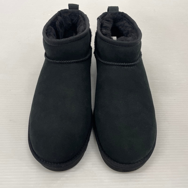 【中古品】【メンズ】 UGG アグ M CLASSIC ULTRA MINI 1137391 CLASSIC ウルトラ ミニ ムートン ブーツ 靴 164-261014-yo-29-teih サイズ：27cm カラー：ブラック 万代Net店