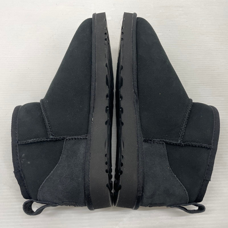 【中古品】【メンズ】 UGG アグ M CLASSIC ULTRA MINI 1137391 CLASSIC ウルトラ ミニ ムートン ブーツ 靴 164-261014-yo-29-teih サイズ：27cm カラー：ブラック 万代Net店