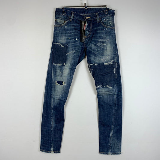 【中古品】【メンズ】 DSQUARED2 ディースクエアード 22AW DARK REVEAL WASH SEXY TWIST JEANS S74LB1049 S30342 ダークリビールウォッシュ セクシーツイスト ジーンズ ボトムス デニムパンツ 152-260504-ko-22-tei サイズ：44 カラー：インディゴ 万代Net店