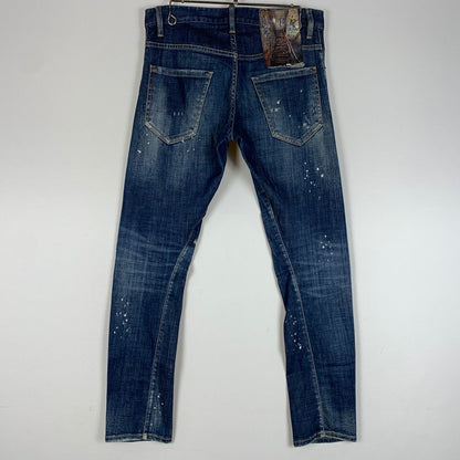 【中古品】【メンズ】 DSQUARED2 ディースクエアード 22AW DARK REVEAL WASH SEXY TWIST JEANS S74LB1049 S30342 ダークリビールウォッシュ セクシーツイスト ジーンズ ボトムス デニムパンツ 152-260504-ko-22-tei サイズ：44 カラー：インディゴ 万代Net店